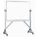 AARCO Reversible Free Standing Whiteboard Melamine/Metal in Blue/Brown/White | 70 H x 72 W x 0.5 D in | Wayfair WARC4872