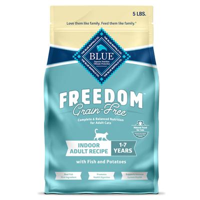 Blue Buffalo Freedom Natural Grain-Free Indoor Fish Recipe Adult Dry Cat Food, 5 lbs.