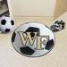 FANMATS NCAA Wake Forest University Soccer 27 in. x 27 in. Non-Slip Indoor Only Mat Synthetics in Black/Brown | 27 W x 27 D in | Wayfair 619