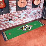 FANMATS NHL - Nashville Predators Putting 72 in. x 18 in. Non-Slip Indoor Only Door Mat Synthetics in Green | Wayfair 10586