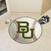 FANMATS NCAA Baylor University Baseball 27 in. x 27 in. Non-Slip Indoor Only Door Mat Synthetics in Brown/Green/White | 27 W x 27 D in | Wayfair