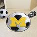 FANMATS NCAA University of Michigan Soccer 27 in. x 27 in. Non-Slip Indoor Only Mat Synthetics in Yellow | 27 W x 27 D in | Wayfair 3408
