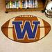 FANMATS NCAA University of Washington Football 32.5 in. x 20.5 in. Non-Slip Indoor Only Door Mat s in Blue/Brown/Red | 20.5 W x 32.5 D in | Wayfair