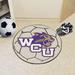 FANMATS NCAA Western Carolina University Soccer 27 in. x 27 in. Non-Slip Indoor Only Mat Synthetics in Blue/Brown | 27 W x 27 D in | Wayfair 646