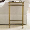 Lexington Kensington Place Coville Metal Accent Table Mirrored/Metal in Yellow | 24 H x 14 W x 14 D in | Wayfair 708-954