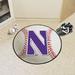 FANMATS NCAA Northwestern University Baseball 27 in. x 27 in. Non-Slip Indoor Only Mat Synthetics in Indigo | 27 W x 27 D in | Wayfair 834