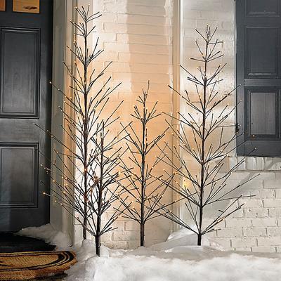 Outdoor Christmas Battery-Operated Outdoor Twig Tree - 3' - Grandin Road