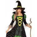 LEG AVENUE 85240 - Storybook Witch Damen kostüm, Größe S/M, schwarz/grün