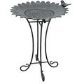 Innova Hearth and Home Sunflower Birdbath w/ Steel Stand Metal in Black/Blue | 30.75 H x 19.25 W x 19.25 D in | Wayfair C874-27