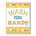 Stupell Industries Wash Your Hands Rainbow Typography Bathroom Wall Plaque Wood in Brown/Green/Orange | 15 H x 10 W x 0.5 D in | Wayfair