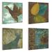 Stupell Industries Nature & Wildlife Silhouettes 4 Piece Wall Plaque Set 24.0 H x 24.0 W x 0.5 D in blue/brown/green in Brown;green | Wayfair