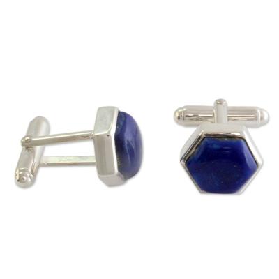 Lapis lazuli cufflinks, 'Be a Star'
