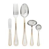 Ricci Argentieri Ascot 5 Piece Hostess Set Stainless Steel in Gray/Yellow | Wayfair 1024