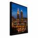 ArtWall 'Cleveland 14' by Cody York Framed Photographic Print on Wrapped Canvas Metal in Black/Blue/Orange | 48 H x 32 W x 2 D in | Wayfair