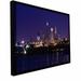 ArtWall 'Cleveland 16' by Cody York Framed Photographic Print on Wrapped Canvas in Black/Blue | 24 H x 48 W x 2 D in | Wayfair 0yor029a2448f