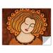Bungalow Rose ArtApeelz 'Flowering Intuition' by Gloria Rothrock Removable Wall Decal in Brown/Orange | 18 H x 24 W in | Wayfair