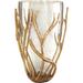 John-Richard Gold/Clear 17.5" Glass Table Vase Glass in Yellow | 17.5 H x 12 W x 12 D in | Wayfair JRA-9236