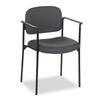 HON Executive Mid-Back Stackable Chair Metal/Fabric in Gray/Black | 32.75 H x 23.25 W x 21 D in | Wayfair HVL616.VA19