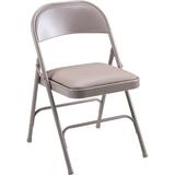 Lorell 19.37" W Stackable Fabric Seat Waiting Room Chair w/ Metal Frame Metal in Gray/White | 29.62 H x 19.37 W x 18.25 D in | Wayfair LLR62501