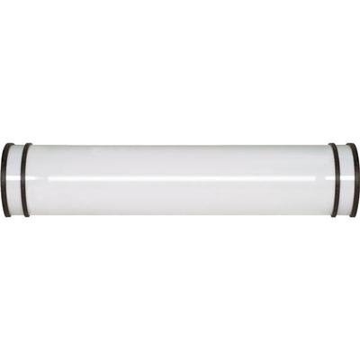 Nuvo Lighting 60914 - 2 Light Old Bronze Trim White Plastic Shade Vanity Light Fixture (60-914)