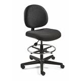 BEVCO V4507HC-BK Fabric Task Chair, 24" to 34", No Arms, Black