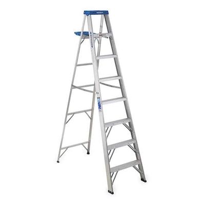 WERNER 368 8 ft Aluminum Stepladder, 250 lb Capacity