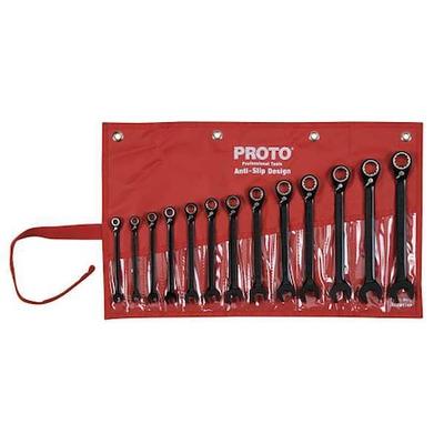 PROTO JSCVMS-13S Ratcheting Wrench Set,Combination,Stubby