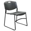 ZORO SELECT 4KK08 Stacking Chair Plastic Black