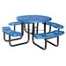 ZORO SELECT 4HUP6 Picnic Table, 46" Dia.,Blue