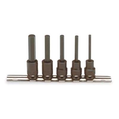 PROTO J72252 3/8" Drive Hex Bit Impact Socket Set, Metric, 5 pcs