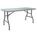 ZORO SELECT 4GE25 Rectangle Folding Table, 30" W, 60" L, 29" H, Blow Molded