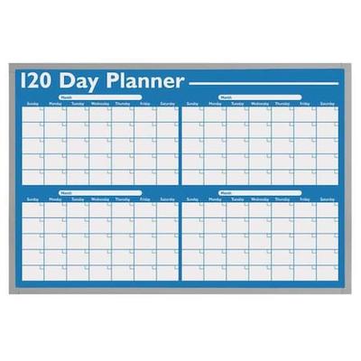 MAGNA VISUAL WO-05 Calendar Planning Board, Plastic, 24 in, 36 in, Aluminum