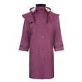 Country Estate Ladies Sandringham Full Length Waterproof Fabric Lightweight Lined Riding Cape Coat Jacket Trench Coats Macs Lined Detachable Hood Taped Seams Walking Outdoors Countrywear Plum Size 10