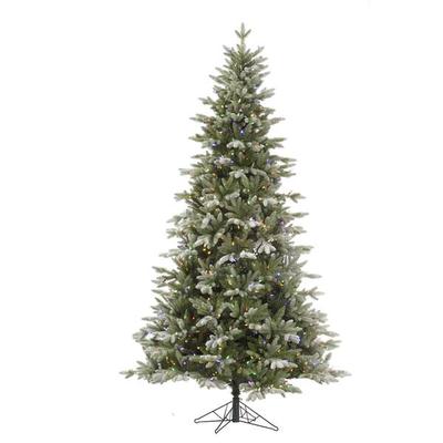 Vickerman 36483 - 6.5' x 45" Artificial Frosted Balsam Fir 450 Multi-Color Italian LED Lights Christmas Tree (A141667LED)