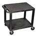 ZORO SELECT WT26E Utility Cart with Lipped Plastic Shelves, Thermoplastic
