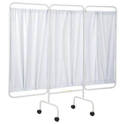 R&B WIRE PRODUCTS PSS-3C Three Panel Mobile Privacy Screen with White Vinyl