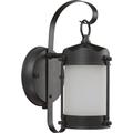 Nuvo Lighting 63946 - 1 Light 5" Textured Black Frosted Glass Shade Wall Lantern Light Fixture with Photocell (60-3946)