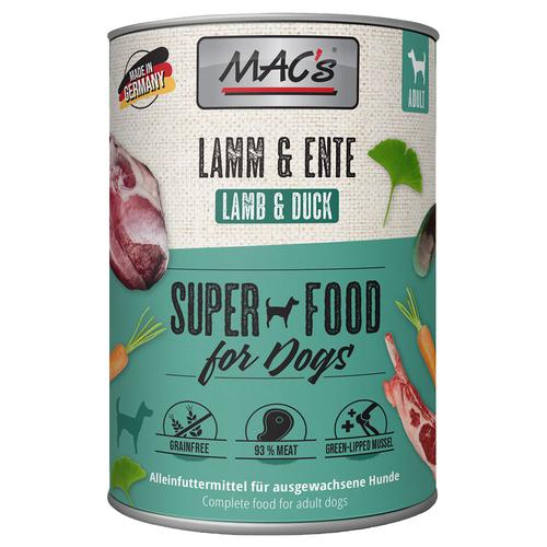 6x400g Adult Lamm & Ente MAC's Hundefutter nass