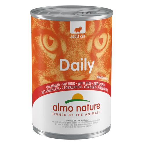 24x400g Rind Almo Nature Daily Menu Katzenfutter nass