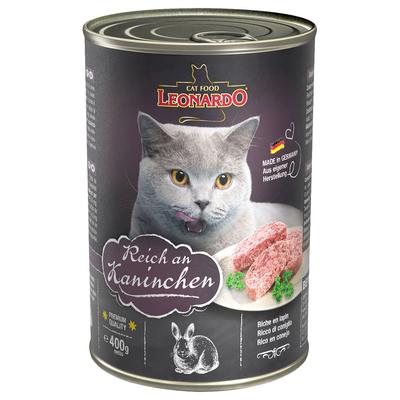 Sparpaket: 24 x 400 g Leonardo All Meat Katzennassfutter, gemischtes Paket