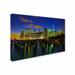 Trademark Fine Art 'City Lights 1 Photographic Print on Wrapped Canvas Metal | 22 H x 32 W x 2 D in | Wayfair MZ0303-C2232GG