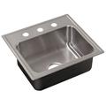 JUST MANUFACTURING SL1921A3-J Drop-In Sink, Drop-In Mount, 3 Hole, Stainless