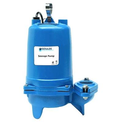 GOULDS WS0734BHF 3/4 HP 2" Manual Submersible Sewage Pump 460V