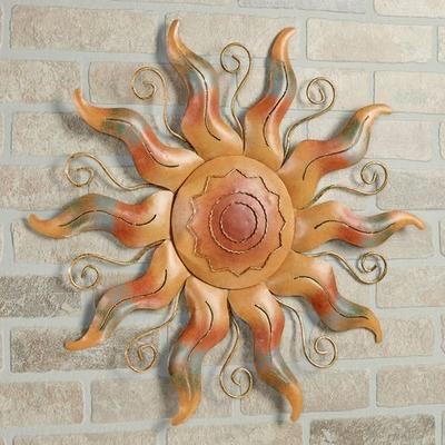 Fiesta Sun Metal Wall Art Multi Warm , Multi Warm