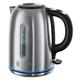 Russell Hobbs Brushed Stainless Steel Electric 1.7L Cordless Kettle (Quiet & Fast Boil 3KW, Removable washable anti-scale filter, Push button lid, Perfect pour spout) 20460