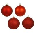 Vickerman 212769 - 1.6" Red Matte Shiny Glitter Sequin Ball Christmas Tree Ornament (96 pack) (N595403A)