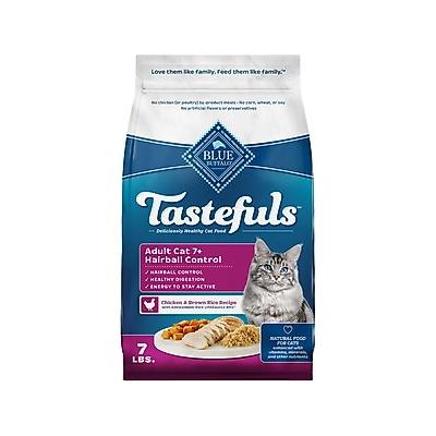 Blue Buffalo Tastefuls Hairball Control Natural Chicken & Brown Rice Recipe Adult 7+ Dry Cat Food, 7-lb bag