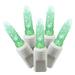 Vickerman 299913 - 70 Light 9' White Wire Green LED Twinkle Icicle Light Christmas Light String Set with 3.5" Spacing (X6W3204T)