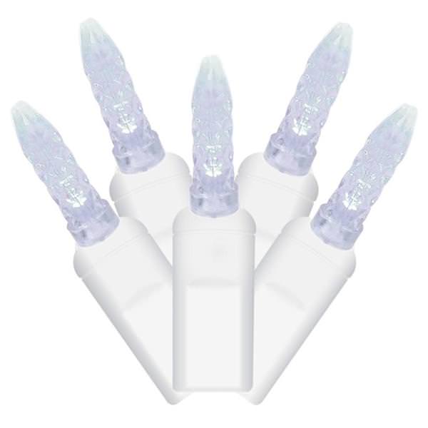 Vickerman 299920 - 70 Light 9' White Wire Cool White LED Icicle Light Christmas Light String Set with 3.5" Spacing (X6W3209T)