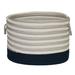 Colonial Mills Chloe Stripe Round Storage Basket Fabric in Blue | 12 H x 18 W x 18 D in | Wayfair HL51A018X018